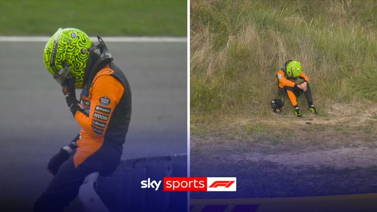 McLaren's Lando Norris was heartbroken as his title hopes were dealt a huge blow following retirement from the Dutch Grand Prix.