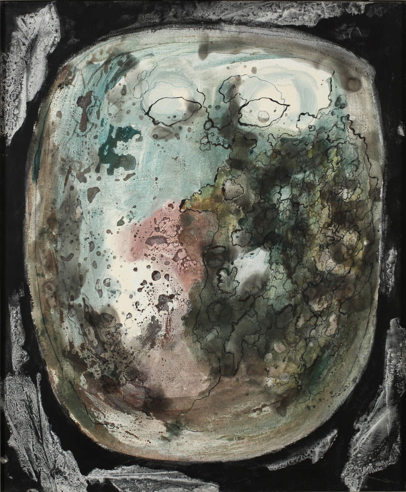 Slavko Kopač, Season - Spring (1966; mixed media on canvas, 65 x 54 cm)