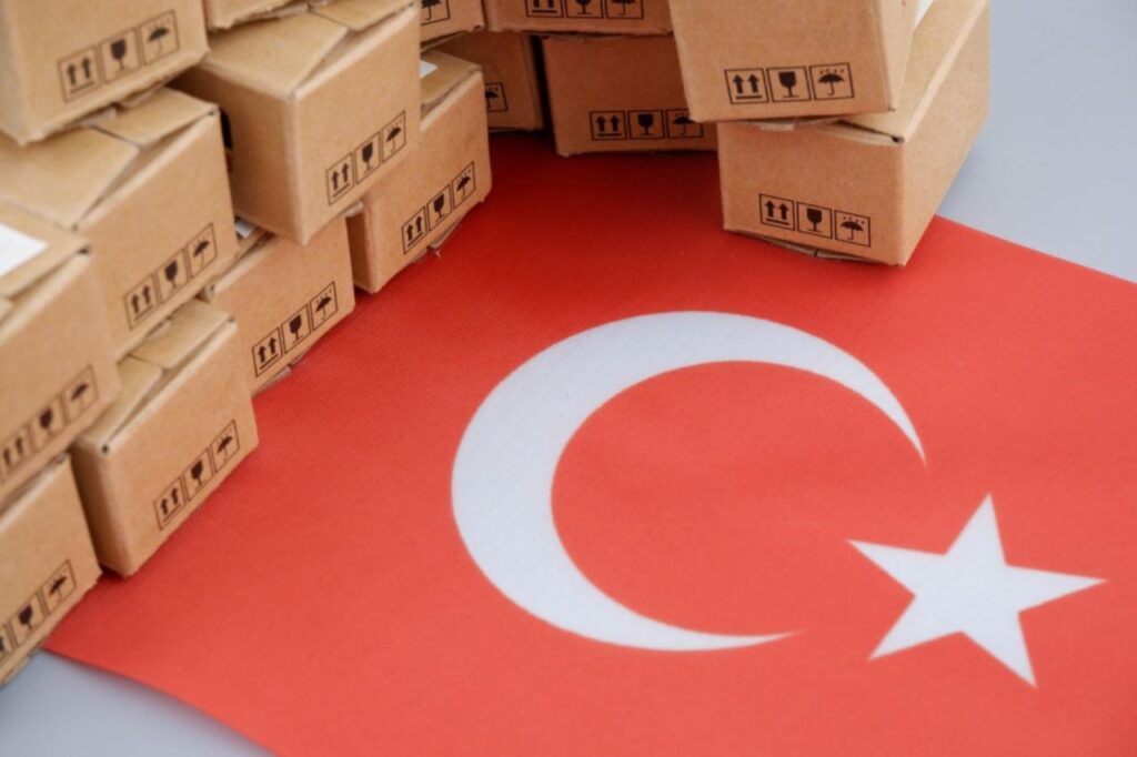 Boxes on Turkish flag. (Photo via X)
