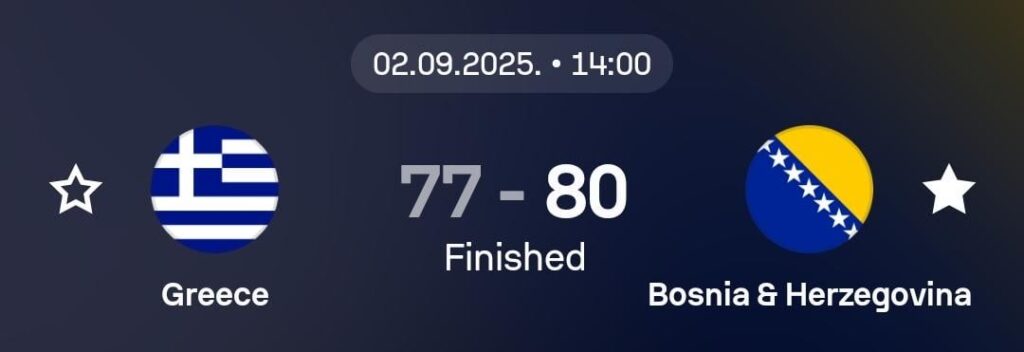 BiH defeated Greece on Eurobasket!