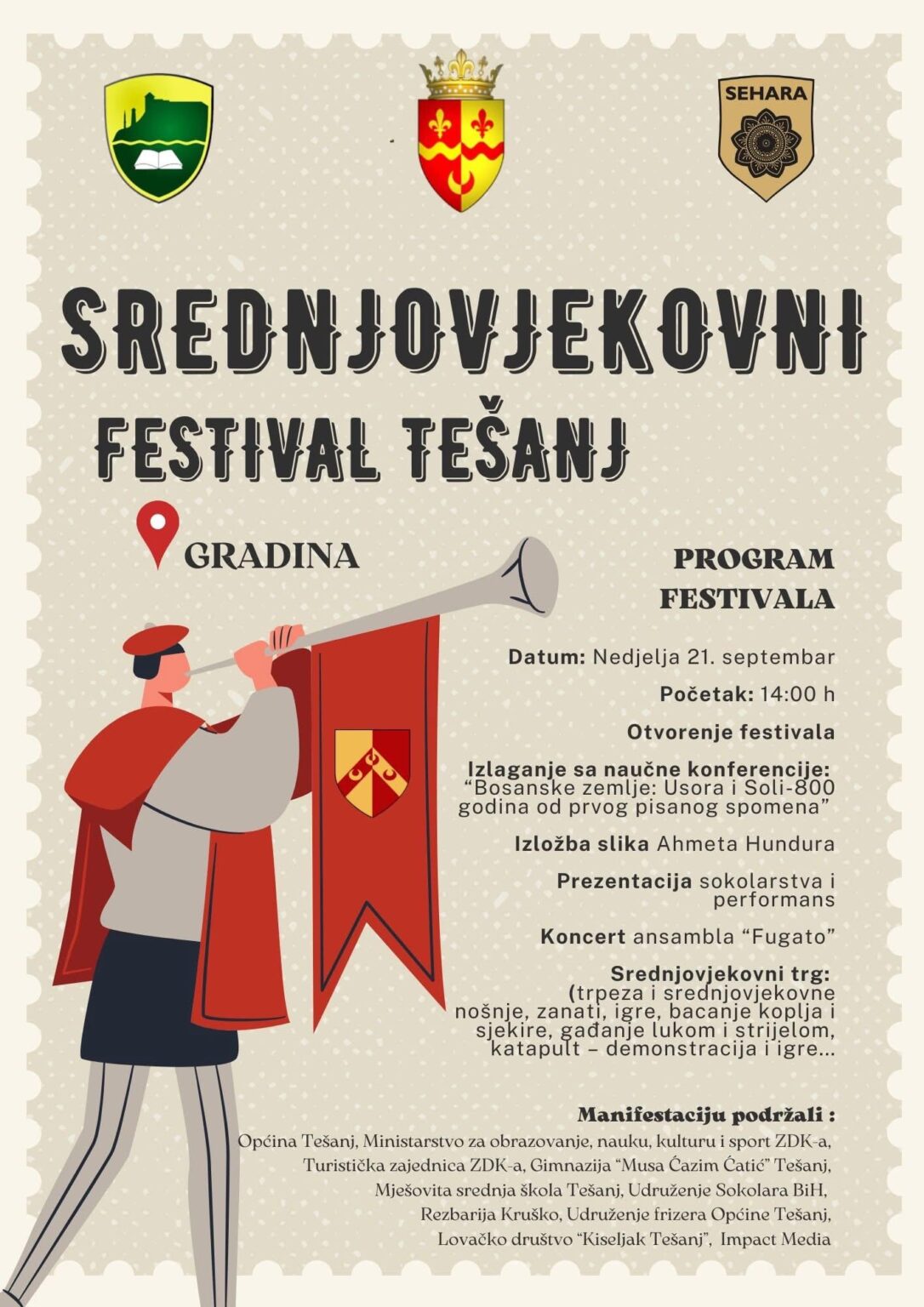 Medieval Festival in Tešanj, September 21, 2025 (Beginning at 2:00 pm)