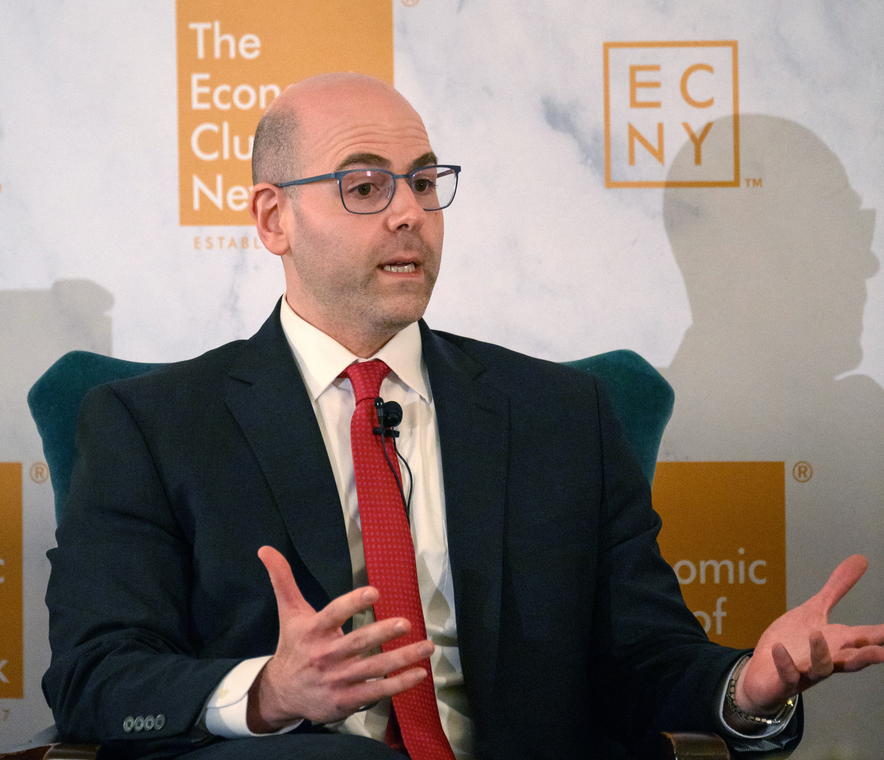 Federal Reserve Governor Stephen Miran speaking at The Economic Club of New York.