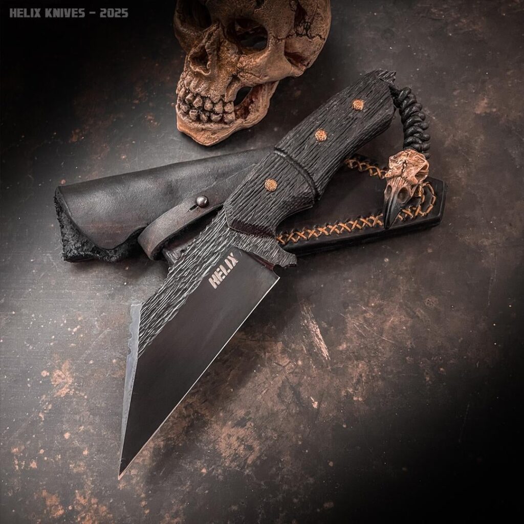 Handmade Seax, inspiration draws from Nordic mythology and the legend of the Muninn bird.