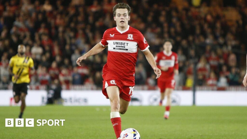 Sverre Nypan in action for Middlesbrough against Stoke City