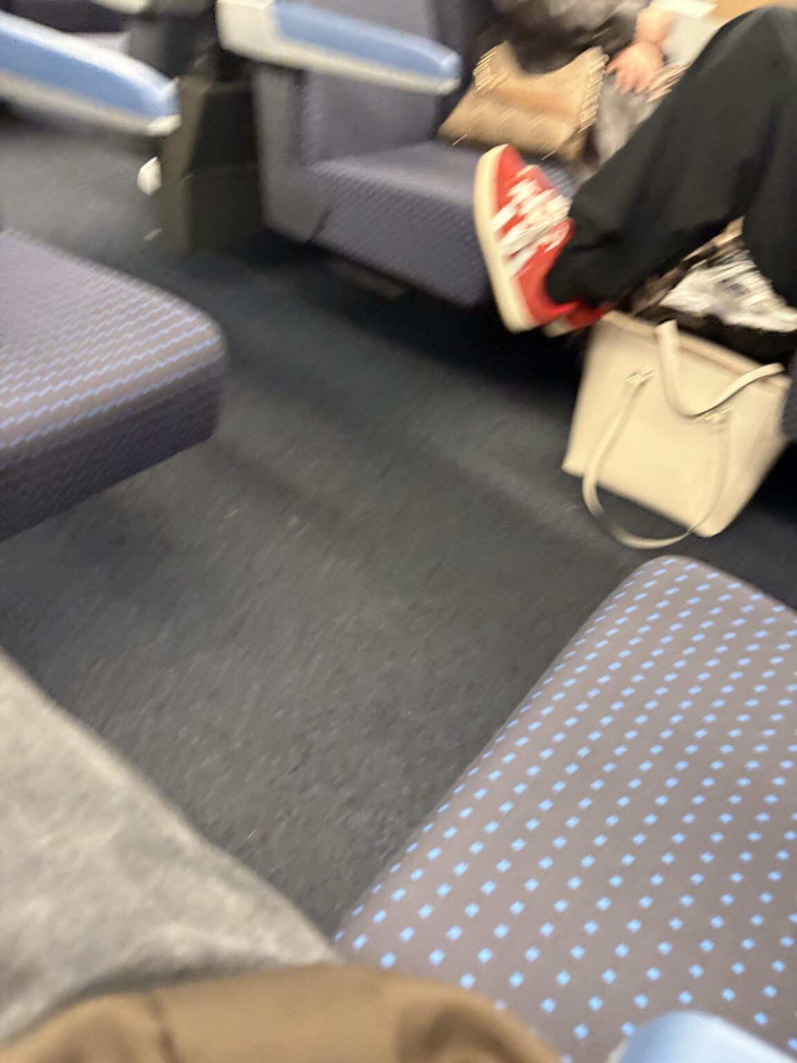 why do people put foot on chairs? sbb