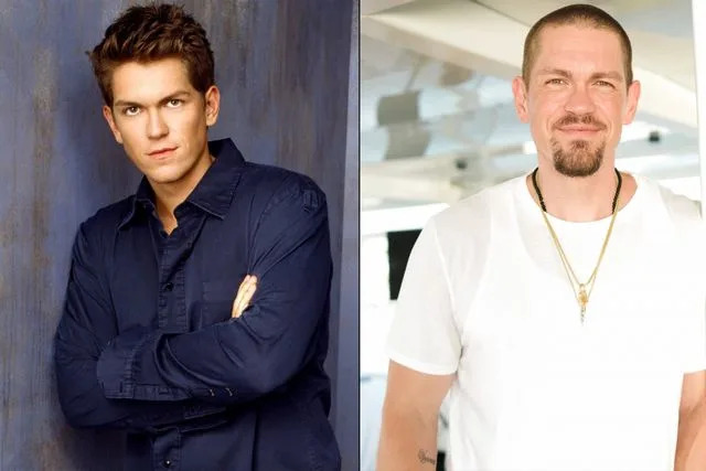 Everett Collection; Matt Winkelmeyer/Getty Images Steve Howey as Van Montgomery in a promotional photo for 'Reba'; Steve Howey at his surprise 40th birthday party in Los Angeles on July 16, 2017