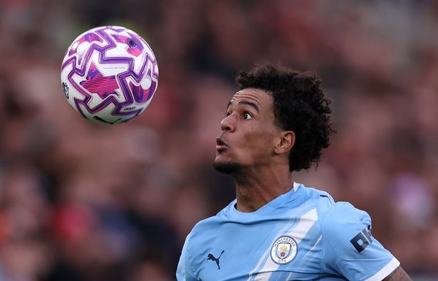 Oscar Bobb during Brentford vs Manchester City