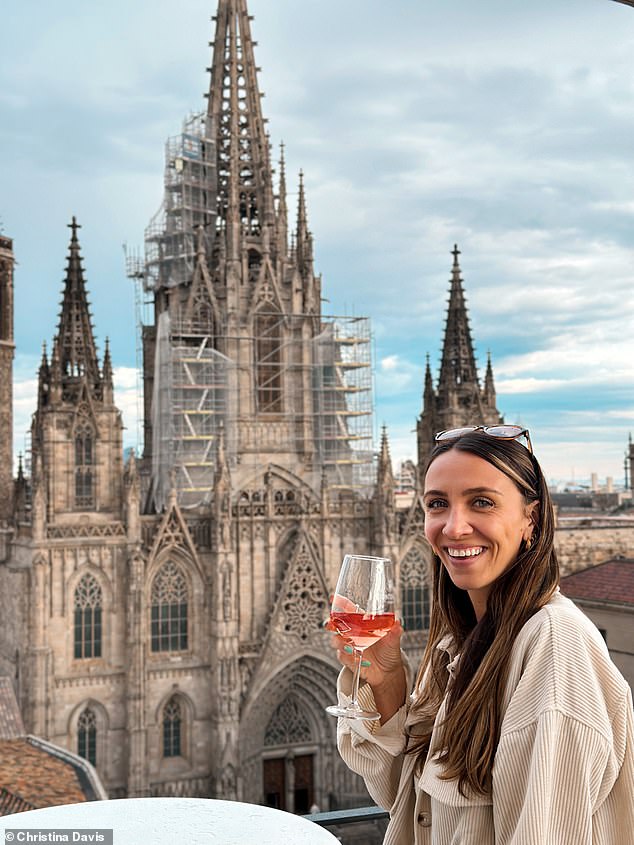 For Christina Davis (pictured), 32, who moved to Barcelona in 2022, her new life overseas comes with plenty of positives