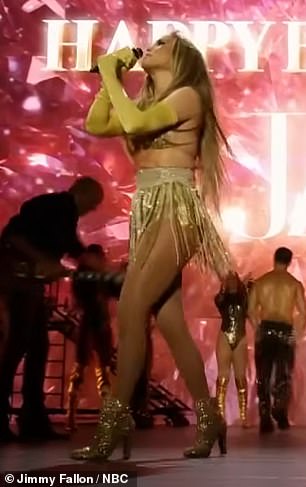 Last month, the singer, 56, took to the stage in Warsaw wearing a tasseled gold skirt when the piece suddenly fell down to the floor