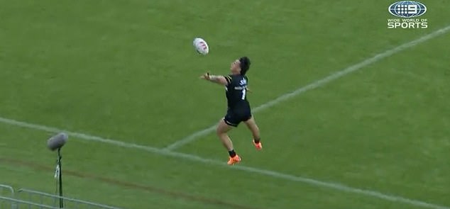 The fullback had raced back to his touchline in an attempt to stop a 40-20 attempt from going out. He had jumped in the air in an attempt to pat the ball back into play, but in doing so, careered straight into the fence