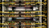 Wiring sits inside of the Data Hall of the Microsoft data center campus, currently under construction, after Microsoft's Vice Chair and President Brad Smith announced a plan to spend $4 billion on an additional artificial intelligence data center, in Mount Pleasant, Wisconsin, U.S., Sept. 18, 2025.  