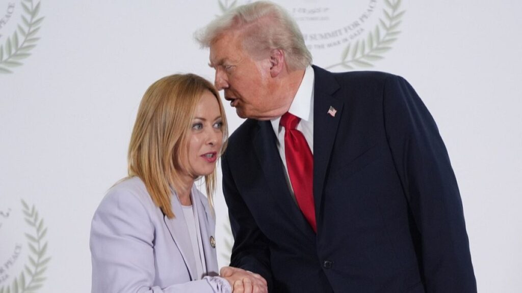 Meloni accused of flouting EU trade rules after Trump shares fake video