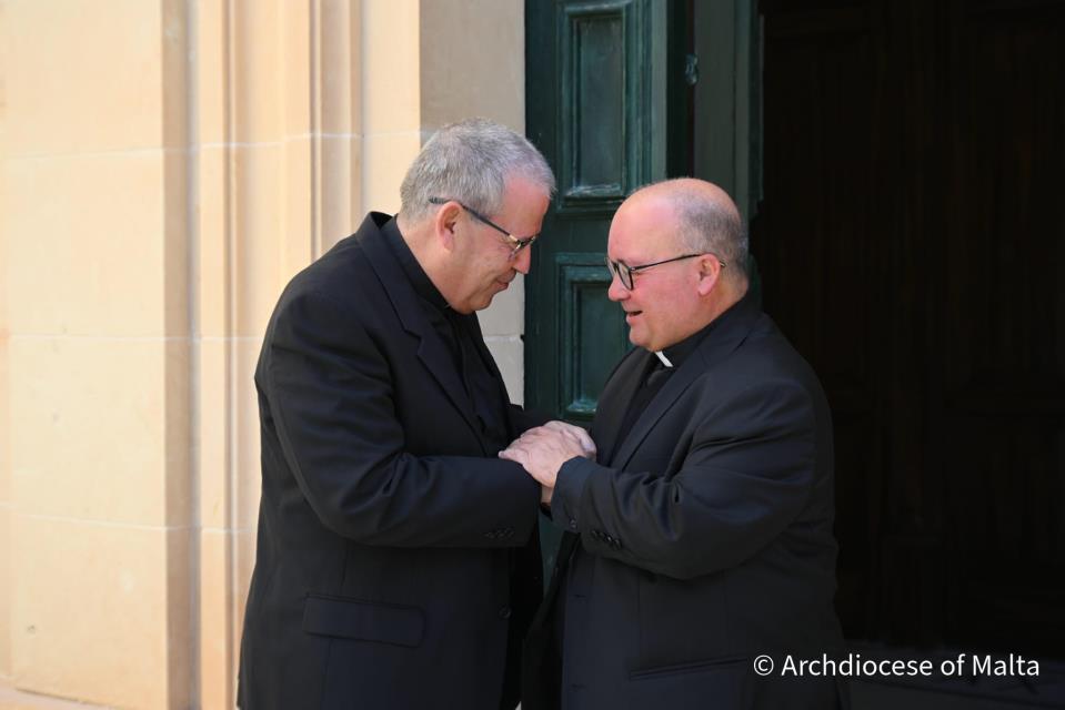 Archbishop receives Salesian Rector Major Fabio Attard