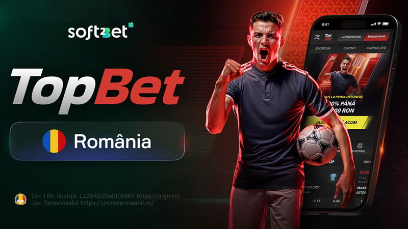 Soft2Bet launches TopBet.ro sportsbook in Romania with a motorsport-inspired identity