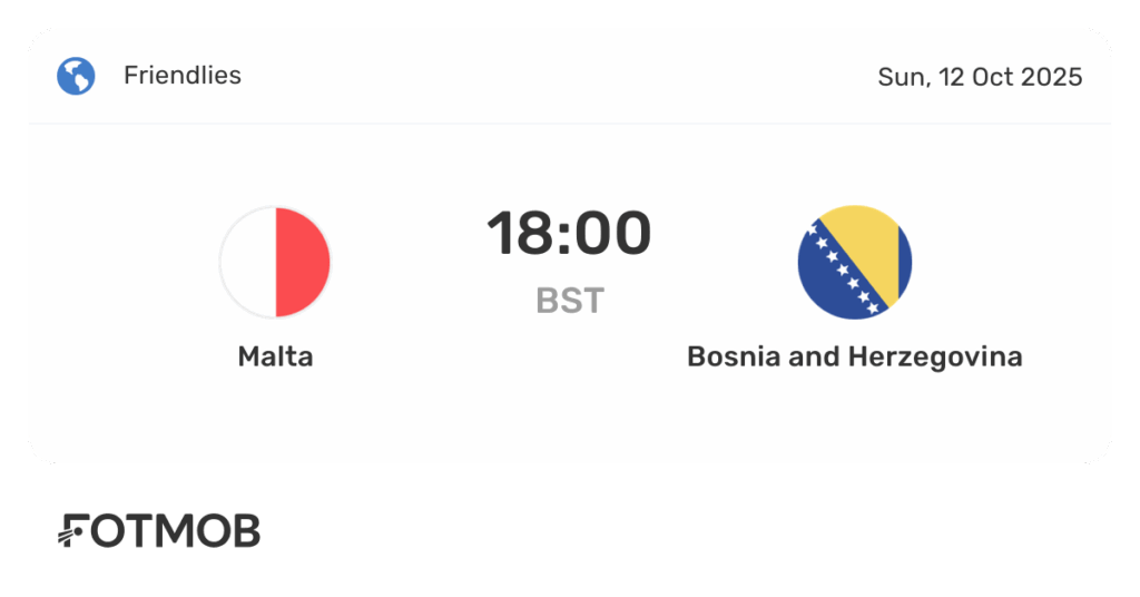 Malta vs Bosnia and Herzegovina