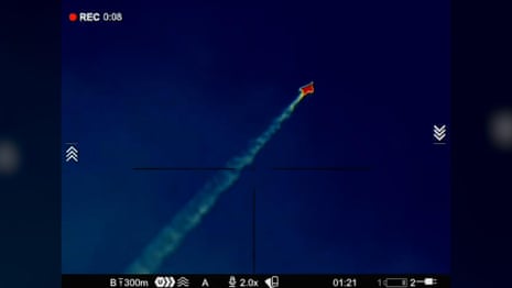 Thermal footage shows Ukraine attempting to shoot down a Russian drone in Kharkiv region – video