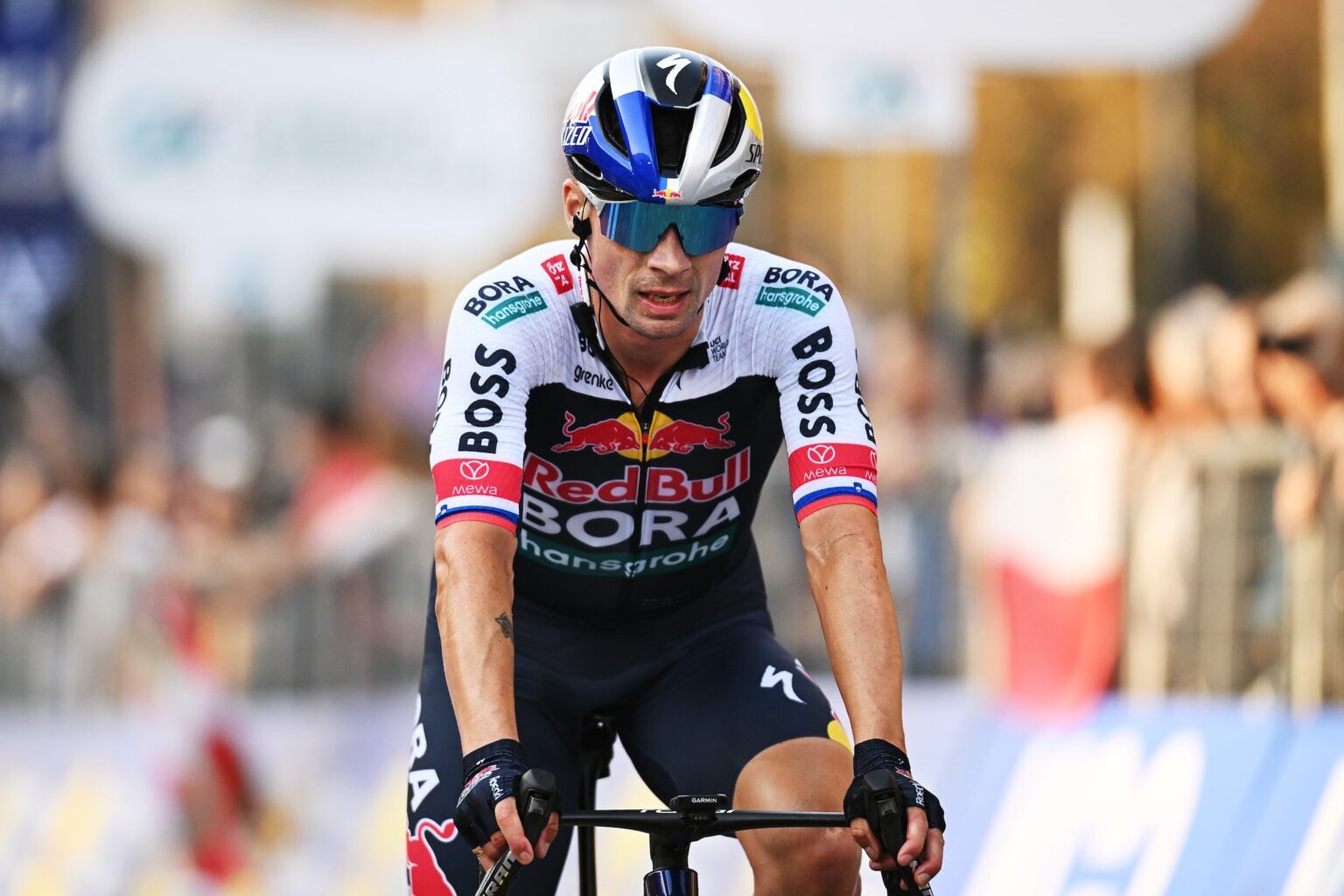 Primoz Roglic (Red Bull - BORA - Hansgrohe) at Il Lombardia on October 11, 2025 (Photo: Dario Belingheri/Getty Images)