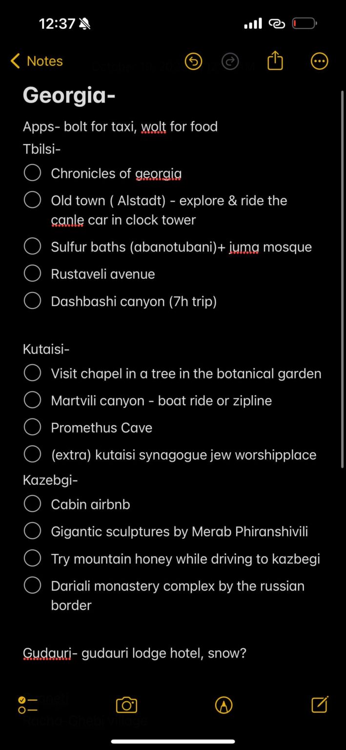 6 day itinerary to beautiful georgia 🇬🇪, what would you add/change