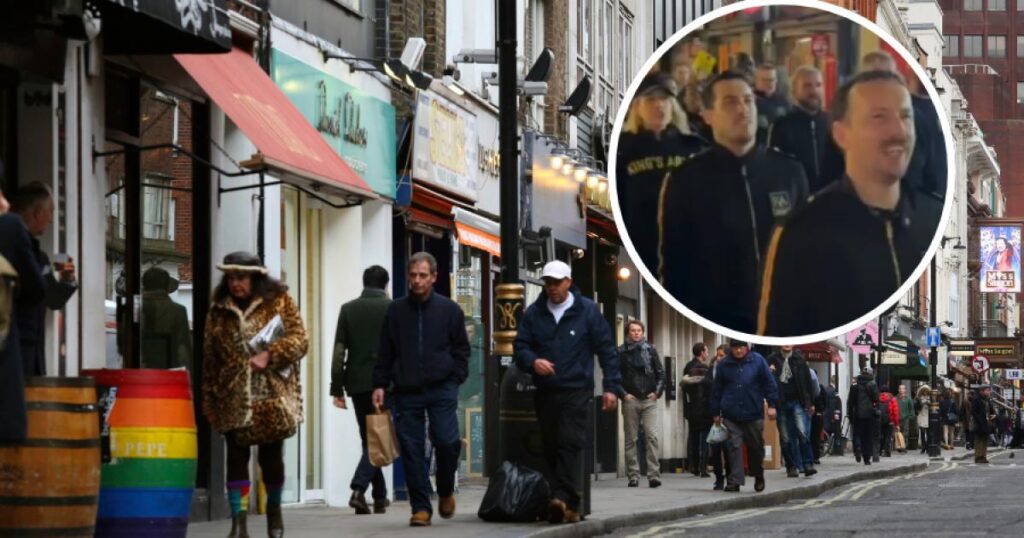 'Lunacy': Evangelical group in black uniforms target Soho street in bizarre protest