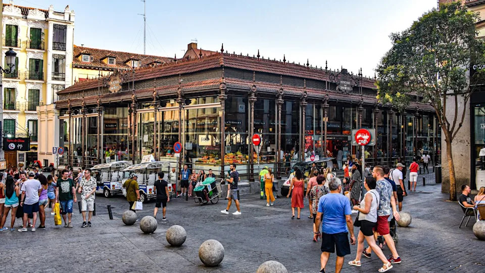 Madrid, Spain - July 20, 2019: Mercado de San Miguel