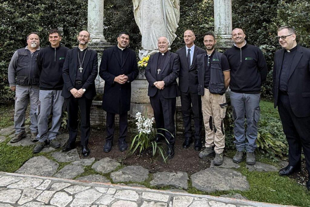 Archbishop of York plants orchid during recent visit to Italy