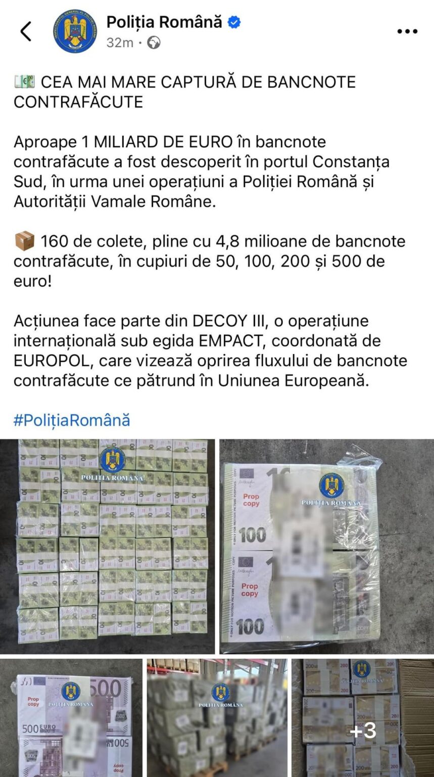 Capture of props banknotes