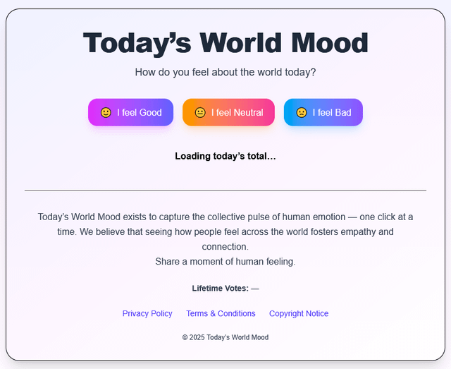 I built a website that tracks the world’s mood in real time 🌎🙂🙃