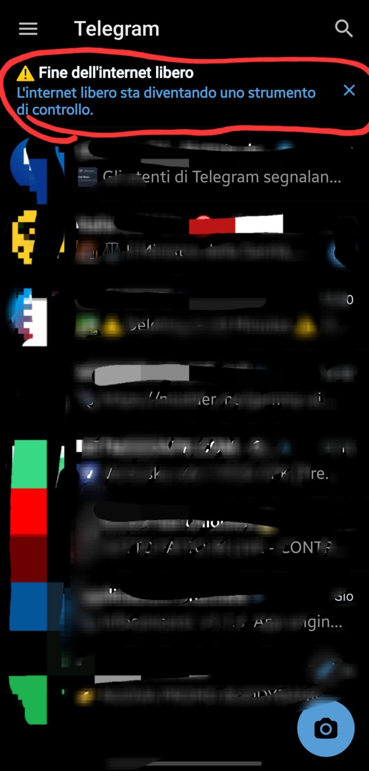 What's happening on Telegram? Does this writing appear to you too?