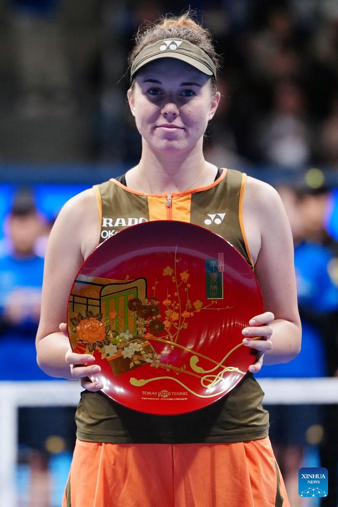 Belinda Bencic of Switzerland wins women's singles final at Pan Pacific Open in Tokyo-Xinhua