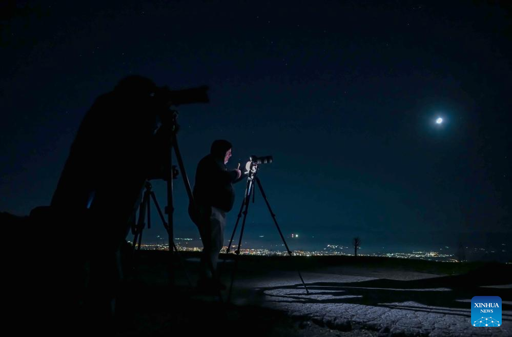 Comet C/2025 A6 (Lemmon) captured in sky over Skopje, North Macedonia-Xinhua