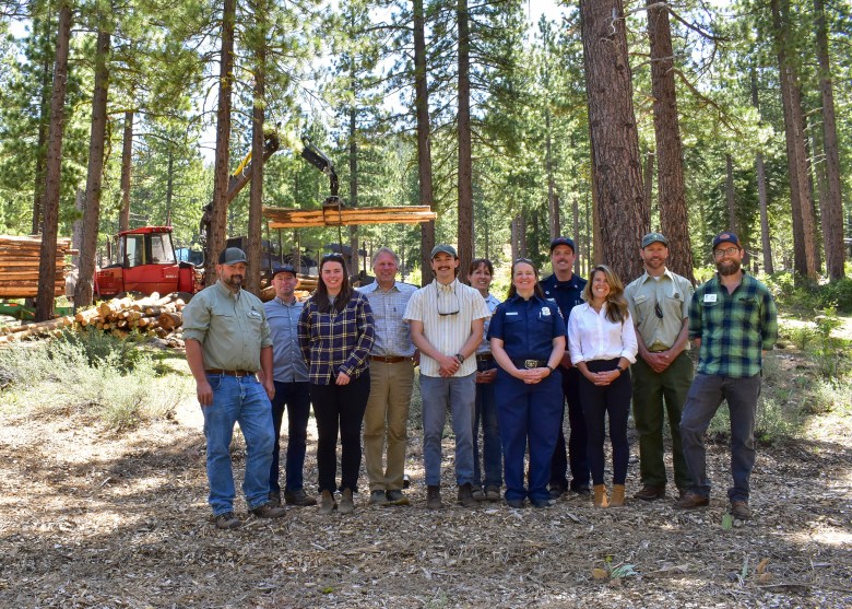 From Left to Right: Ben Gwerder (Tahoe Donner Association), John Groom (Tahoe Donner Association), Lindsay Ryan (Tahoe Donner Association), Scott Bower (Martis Camp), Dan Joannes (Truckee Donner Land Trust), Danielle Bradfield (Feather River Forestry), April Shackelford (North Tahoe Fire), Dillon Sheedy (Truckee Fire), Jaime Haddad (Martis Camp), Rich Steffke (USFS), Joe King (SPI).