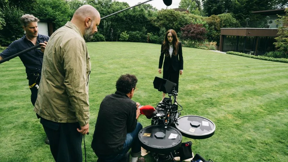 Director Yorgos Lanthimos, director of photography Robbie Ryan and actor Emma Stone on set. - Atsushi Nishijima/Focus Features