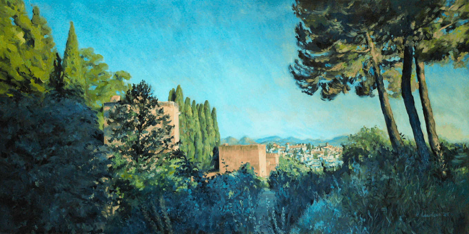 I painted this view of the Alhambra after visiting early morning in July. I wanted to capture that short, fresh moment before the scorching summer heat takes over. I hope you like it 😊
