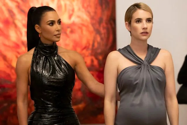 Eric Liebowitz/FX Emma Roberts and Kim Kardashian in 'AHS: Delicate'