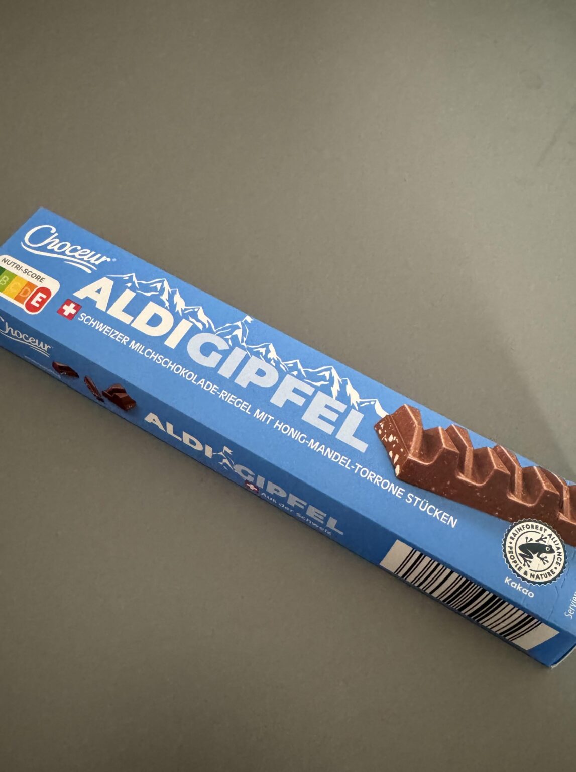 Has anyone seen this sold in Switzerland? Even Toblerone couldn’t use the Swiss flag on the packaging.