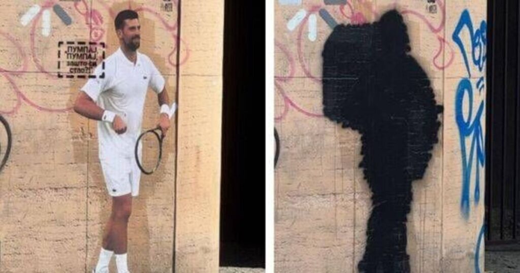 Novak Djokovic mural in Serbia defaced after relocation - Tennis - Sports