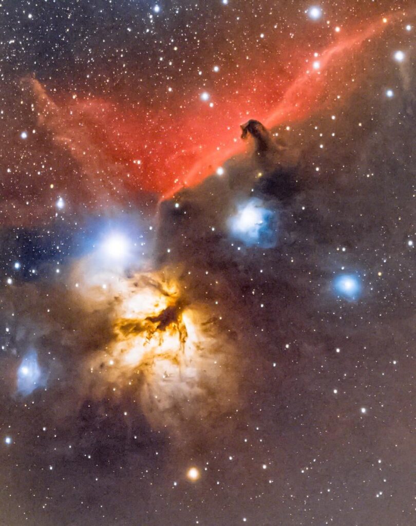 Horsehead and Flame Nebula from Backyard