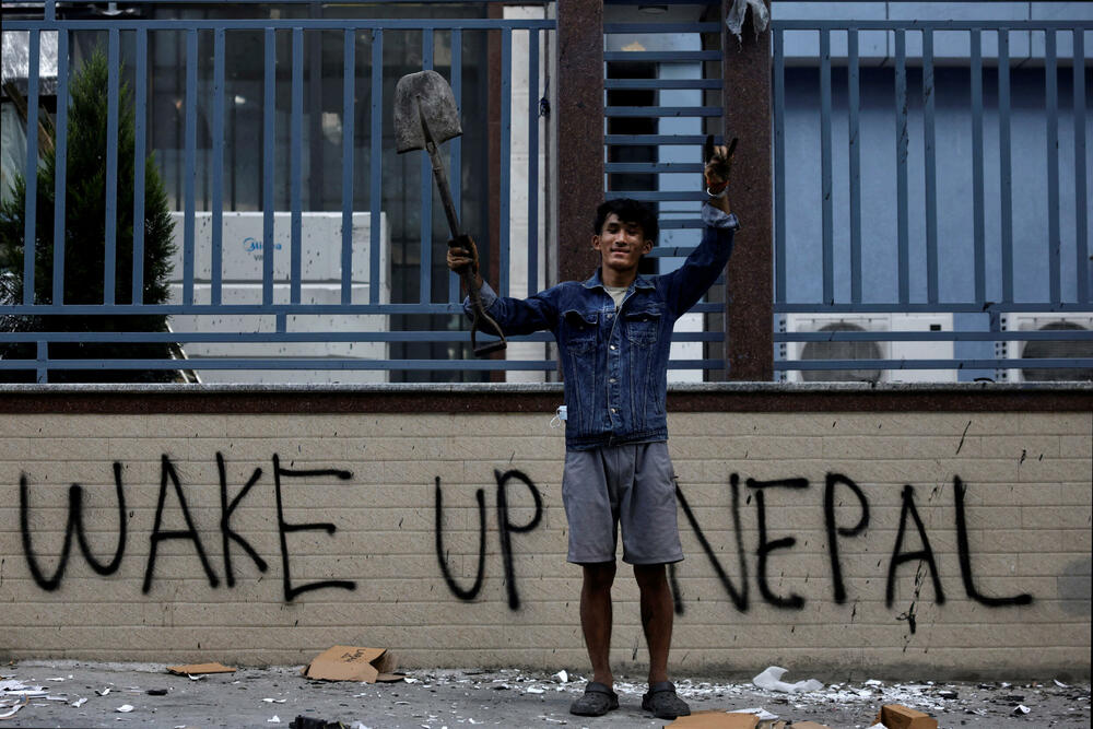 From the protest in Nepal