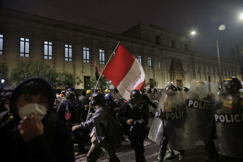 The protest in Peru
