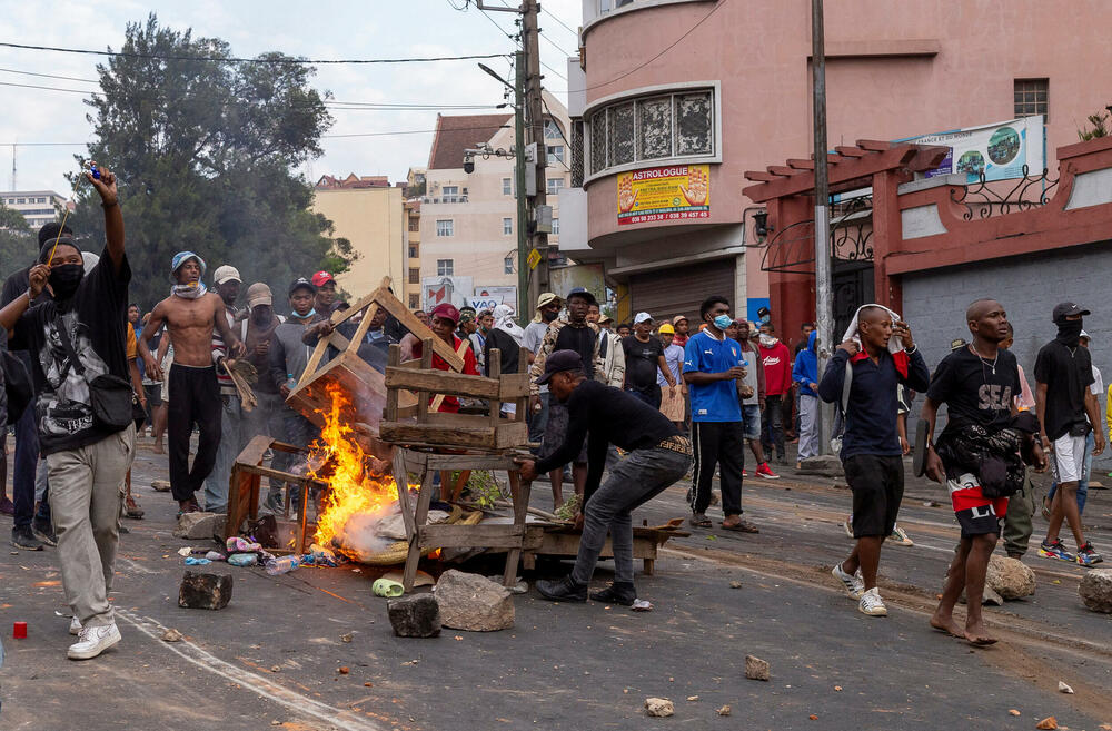 From one of the protests in Madagascar