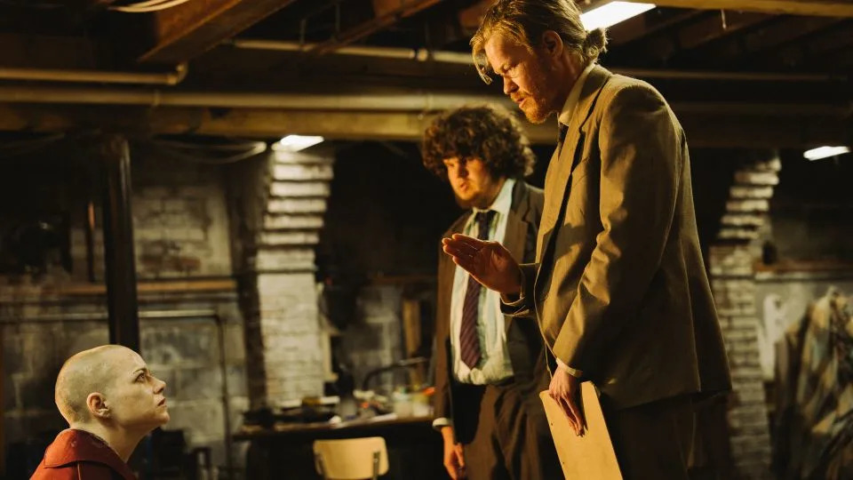 Emma Stone, Aidan Delbis and Jesse Plemons in "Bugonia." - Atsushi Nishijima/Focus Features/Atsushi Nishijima/Focus Features