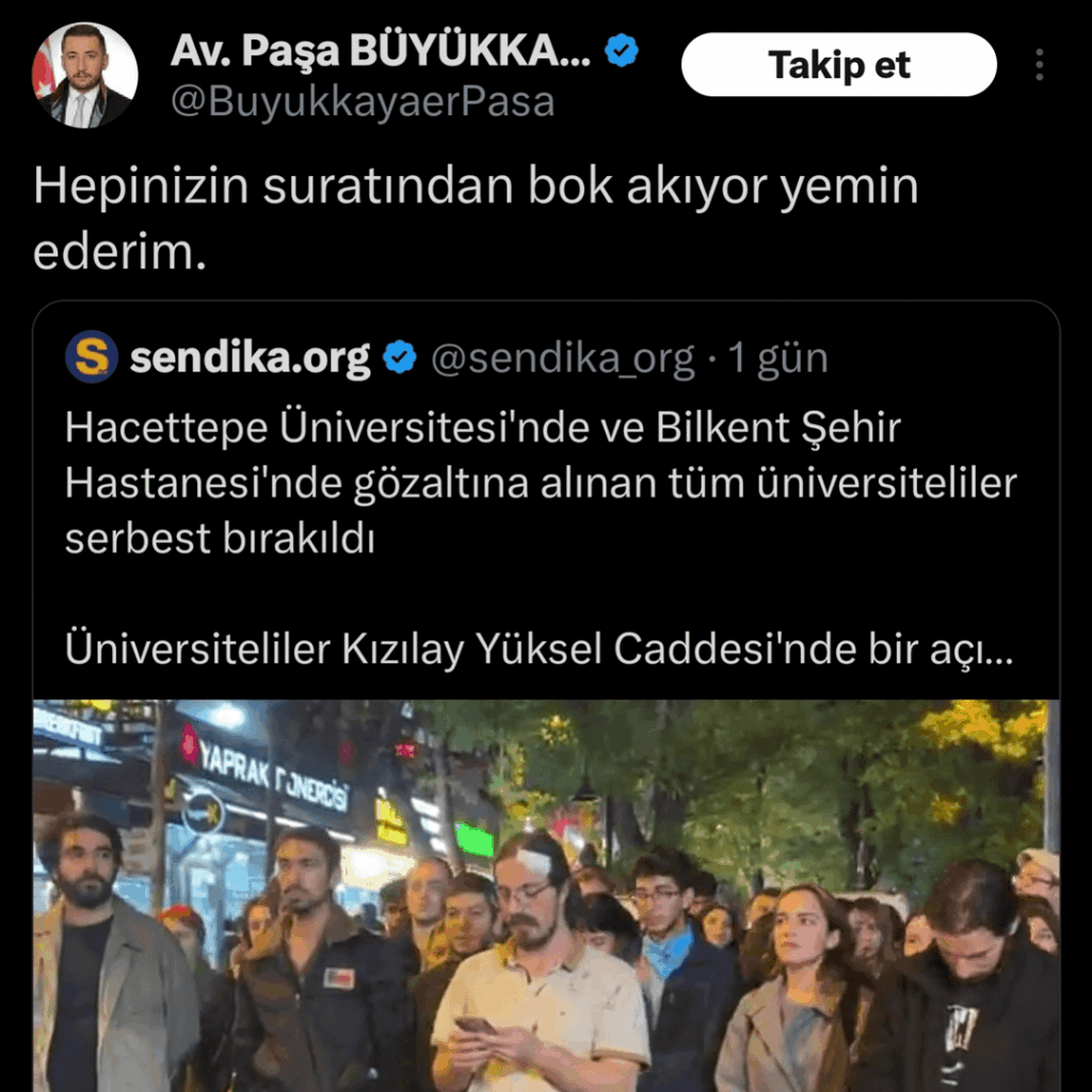The Victory Party Deputy Candidate insulted the students who were attacked with machetes by idealists in Hacettepe.