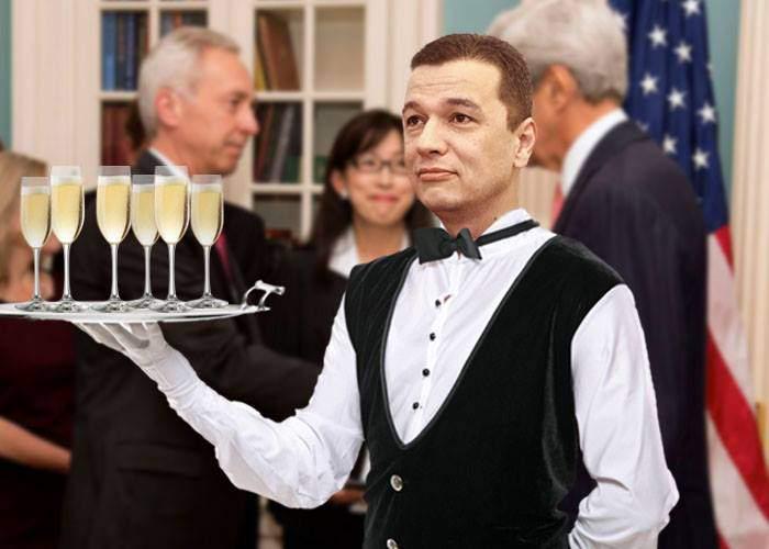 Sorin Grindeanu, invited to a reception at the US Embassy, ​​to replace a waiter who fell ill