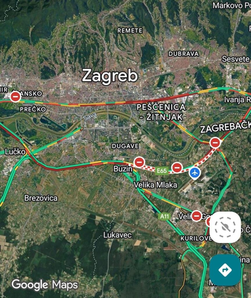 Classic traffic disaster in Zagreb, Friday 14:45