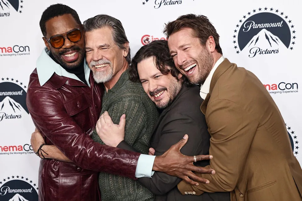 Greg Doherty/Getty  From left: Colman Domingo, Josh Brolin, Edgar Wright and Glen Powell in Las Vegas on April 3, 2025