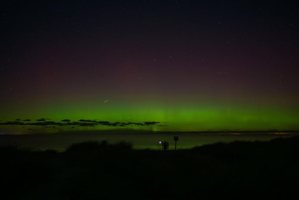 Northern lights over north beach