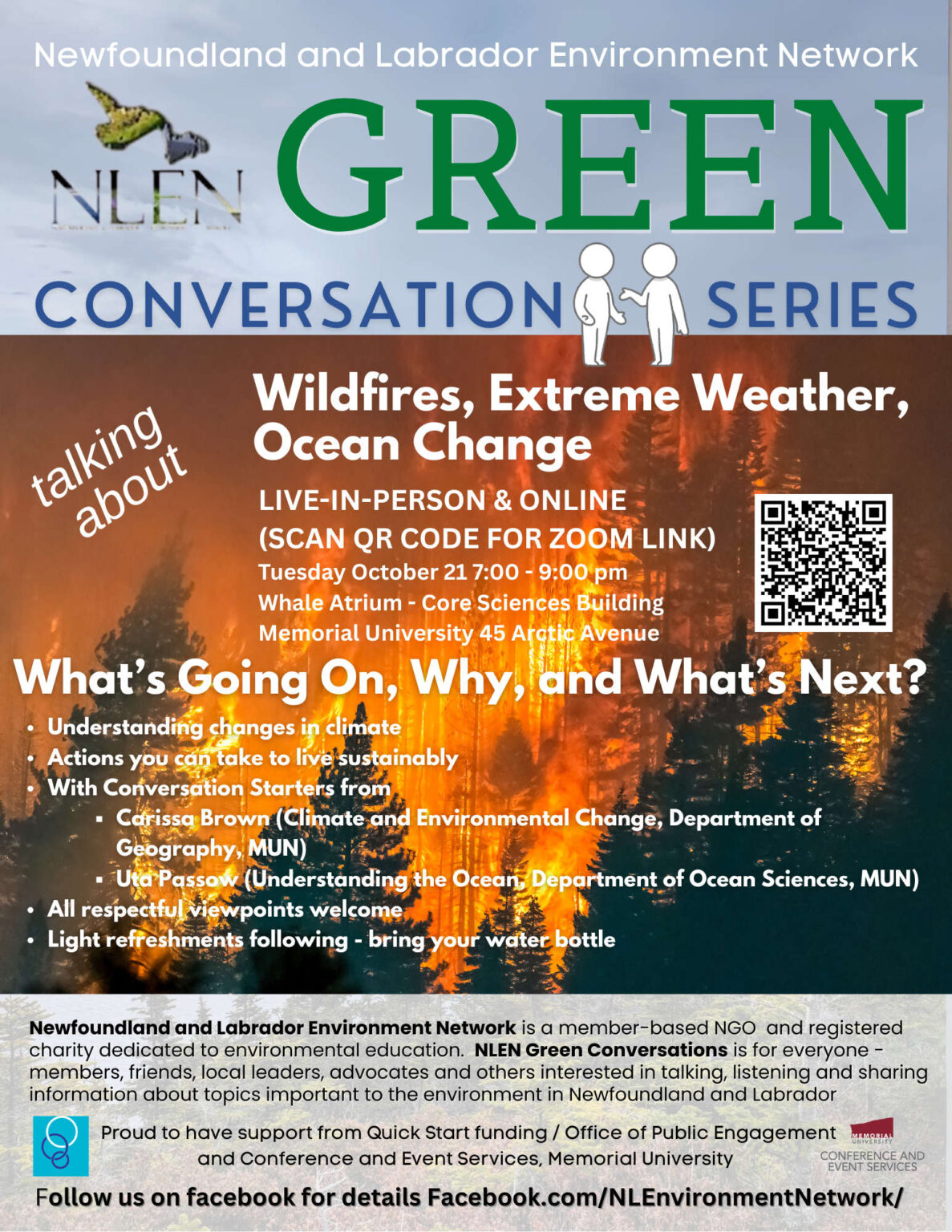 NL Environment Network hosts public discussion tonight on wildfires, extreme weather and ocean change