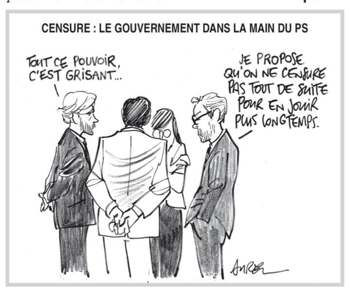 Censorship: the government in the hands of the PS - Canard enchainé of 10/15/25