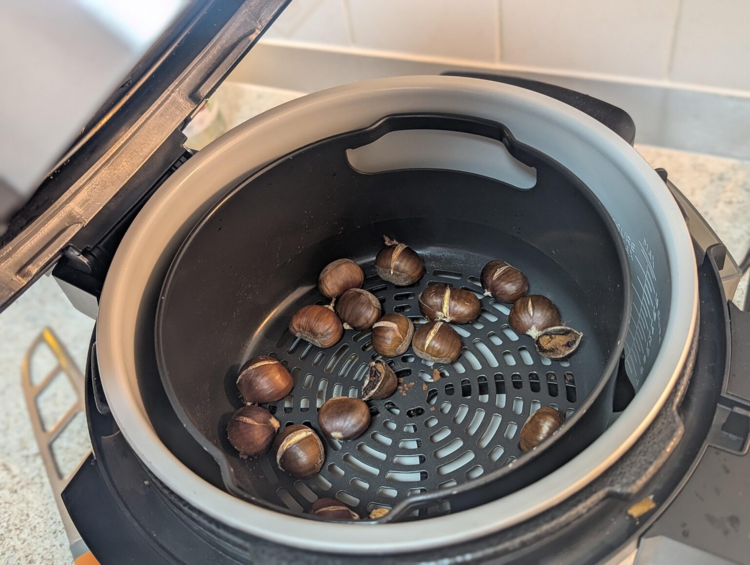 You can cook chestnuts in the hot air fryer