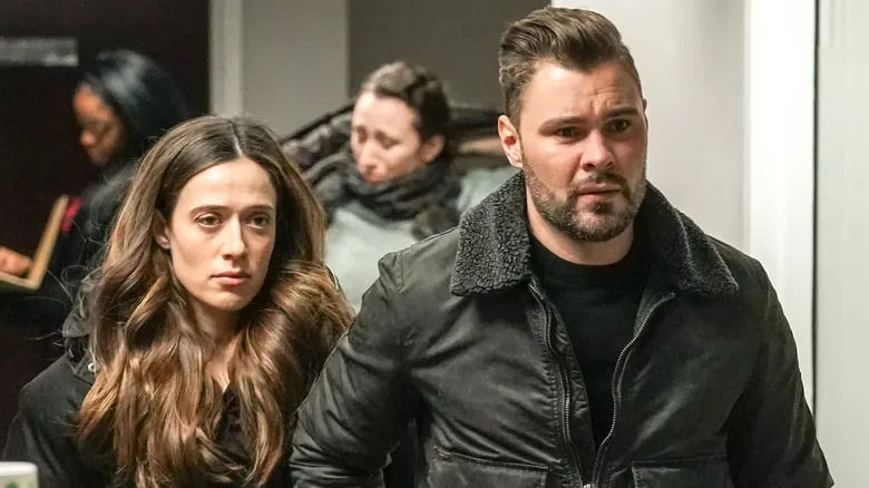 Ruzek and Burgess walking in "Chicago PD"